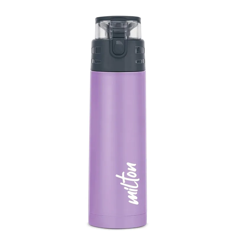 Milton Atlantis Thermosteel Water Bottle 400ml Vacuum Insulated Flask – Leakproof, BPA-Free Stainless Steel Thermos for Hot/Cold Drinks
