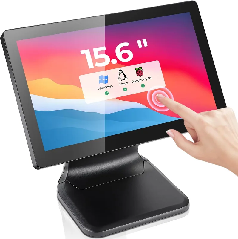 MUNBYN IPTS002 15.6-inch POS Touchscreen Monitor