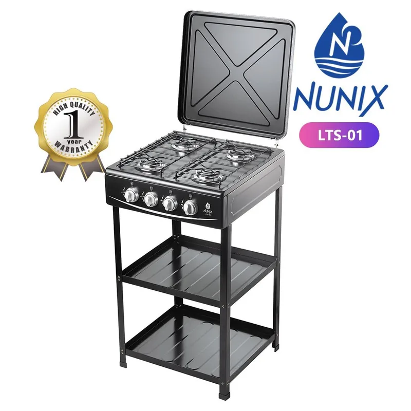 Nunix 4 Gas Burner with Shelf LTS-01