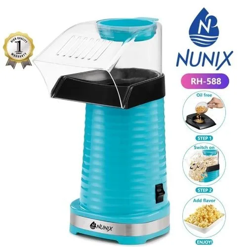 Nunix Electric Hot Air Popcorn Maker Corn Popper Machine