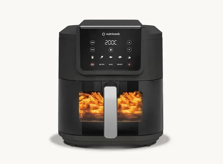 Nutricook NC-AFS200 Air Fryer, Slim Black Extra Large – 7.6L