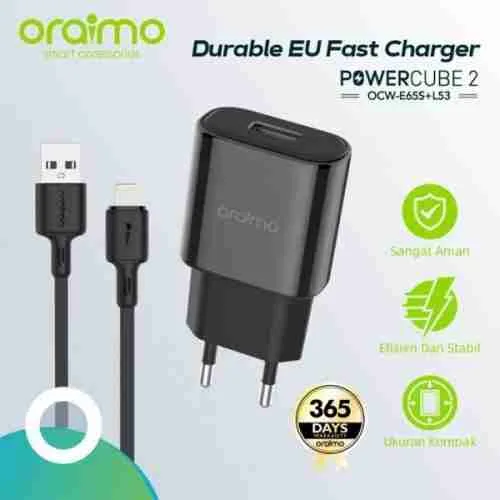 Oraimo OCW-U65S+L53 Efficient And Durable Iphone Charger
