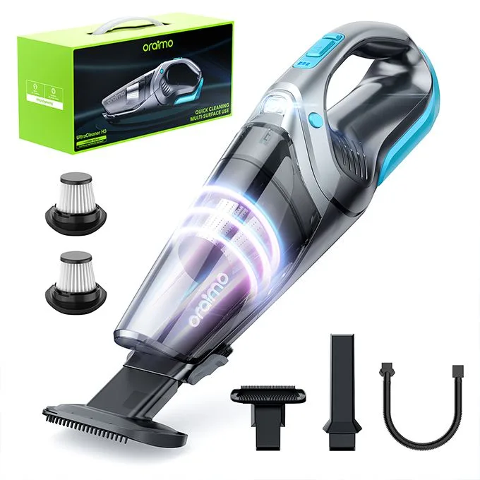 oraimo UltraCleaner H3 7500pa Super Suction Cordless Handheld Vacuum Cleaner,120W HEPA+Stainless Dual Filtration, for floor dirt, pet hair, stairs and