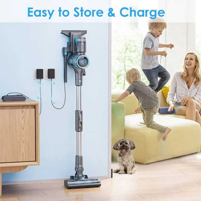 oraimo UltraCleaner S2 Cordless Stick Vacuum Cleaner with 27 Kpa Cyclonic Suction, 380W Brushless Motor, Up to 50mins Runtime, LED Display, 8-in-1 Han