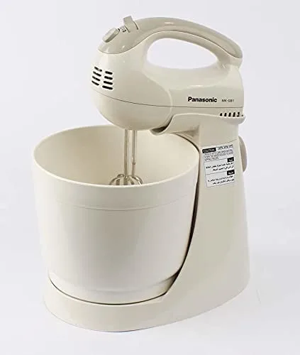 Panasonic 3liters Electric Hand Mixer (MK-GB1WTZ) - Two types of racquets (eggs and dough), Multi-speed.