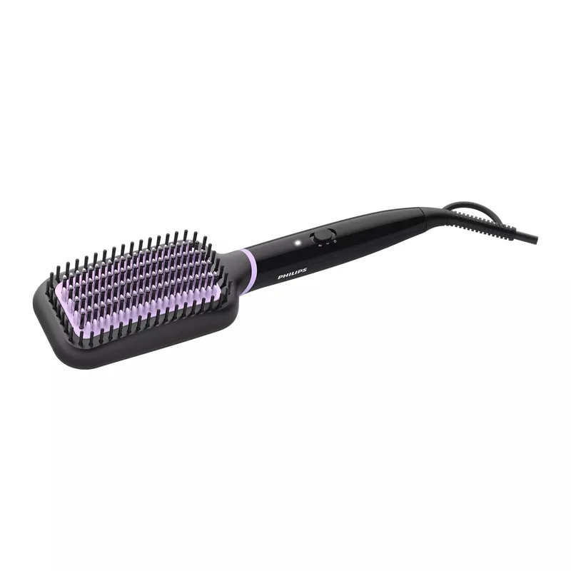 Philips Heated Straightening Brush - ThermoProtect Technology, Tourmaline Ceramic Coating, 2 Temperature Settings