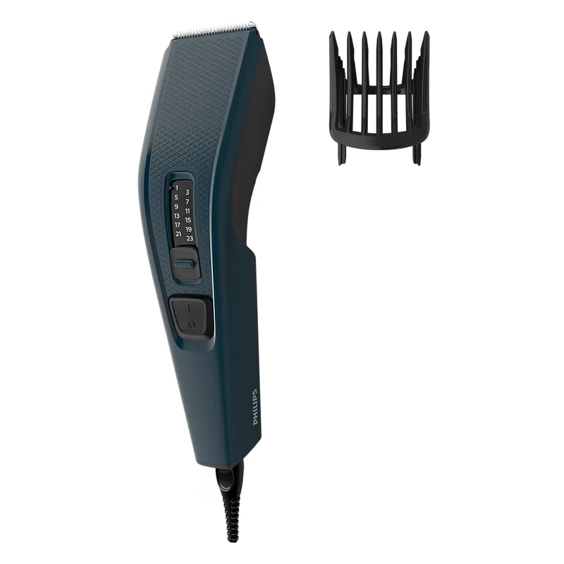 Philips 3000 Series Hair Clipper - Stainless Steel Blades, 13 Length Settings, Trim & Flow Technology, Corded Power