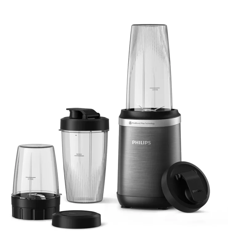 Philips 5000 Series Blender HR2767/00 1000W 0.7L + 0.5L Tumblers Black & Stainless Steel
