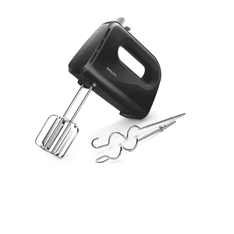 Philips Daily Collection Hand Mixer HR3704/11 280W with Beaters and Dough Hooks Black