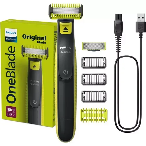 Philips OneBlade Face + Body QP2824/10 Hybrid Trimmer and Shaver Lime Green & Charcoal Grey