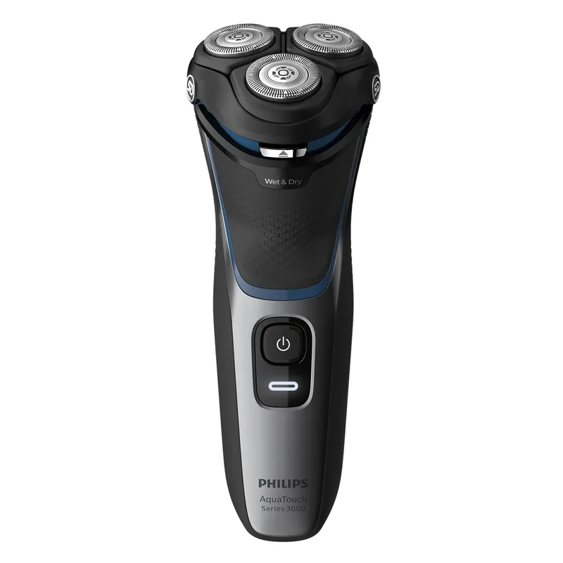 Philips 3000 Series Wet & Dry Electric Shaver - PowerCut Blades, 5D Pivot & Flex Heads, Pop-Up Trimmer, 60 Min Cordless
