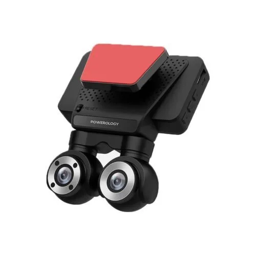 Powerology Dual Lens Dash Camera – Black