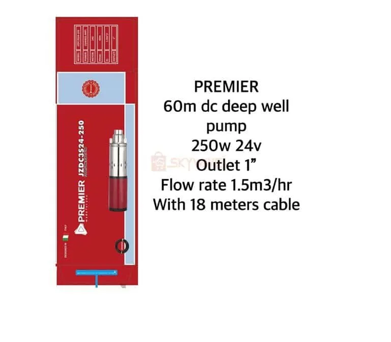Premier 60cm DC Deep Well Pump- JZDC3S24-250