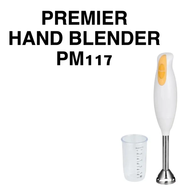 Premier PM117 Hand Blender – Powerful Motor, Multi-Speed Function, Easy-to-Clean, Lightweight & Ergonomic, Perfect for Smoothies, Soups & Everyday Kit