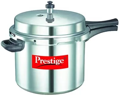 Prestige MT/154 5.5L Aluminum Pressure Cooker – Fast & Even Cooking, Durable Aluminum Body, Safety Lock System, Ideal for Home & Small Commercial Kitc