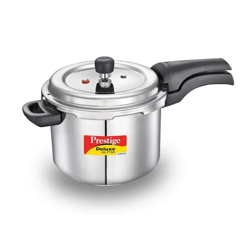 Prestige MT/295 6.5 Litre Svachh Deluxe Alpha Stainless Steel Pressure Cooker – Advanced Svachh Lid, Spill-Free Cooking, Durable Stainless Steel, Idea