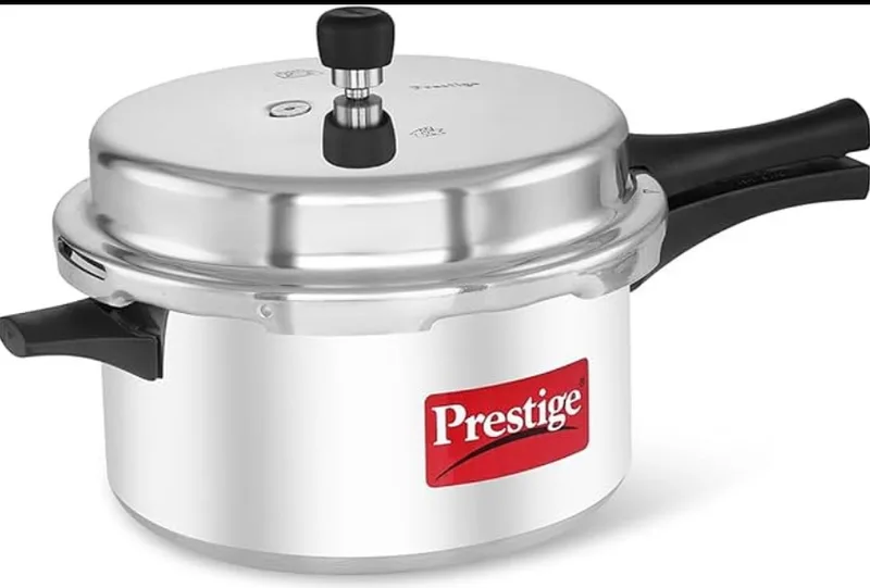 Prestige MT101 5L Aluminium Pressure Cooker – Heavy-Duty Food-Grade Aluminium Cooker with Secure Locking Lid, Fast Cooking Technology and Durable Kitc