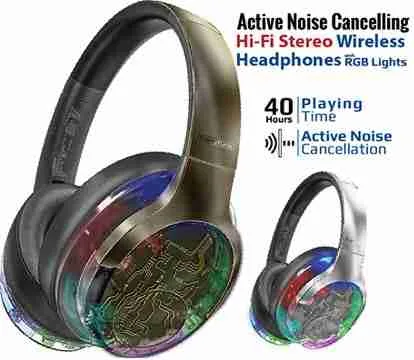 Promate ANC Hi-Fi Stereo Wireless Headphones Transtune Gunmetal