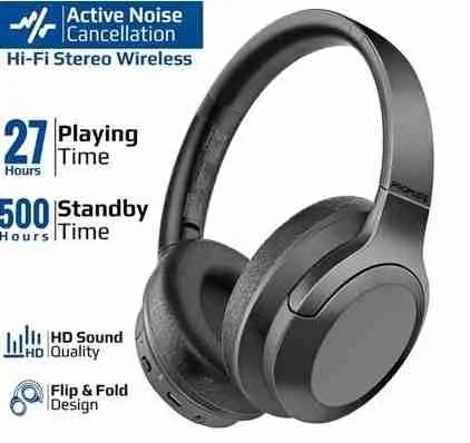 Promate ANC High-Fidelity Stereo Wireless Headphones Concord Black
