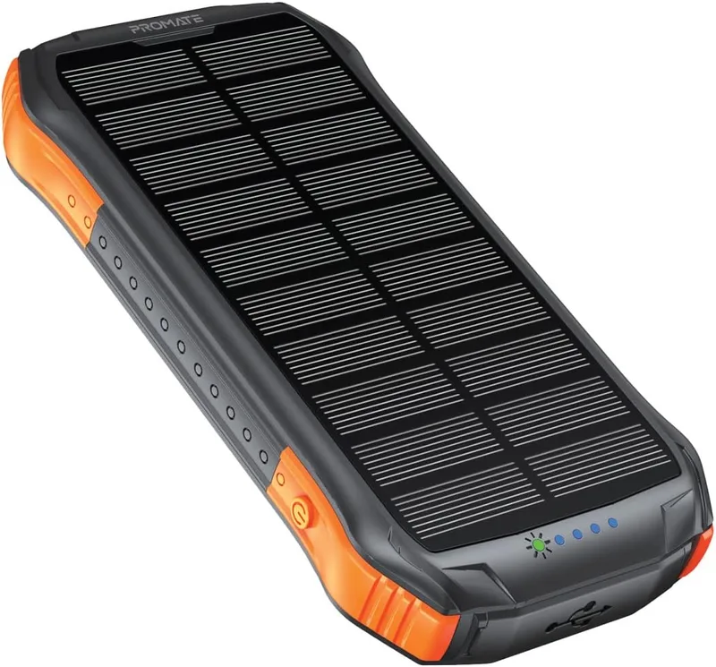 Promate Solar Power Bank 10000mAh SolarTank-10PDQi