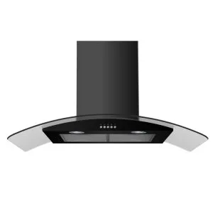 Ramtons RB/121 90CM Black Hood – Stylish Black Stainless Steel Kitchen Chimney Hood with Powerful Suction, LED Lighting and Easy-Clean Filters for Smo
