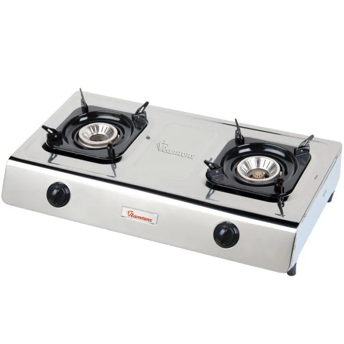 RG/518-Ramtons Stainless Steel, 2 Burner, Gas Cooker
