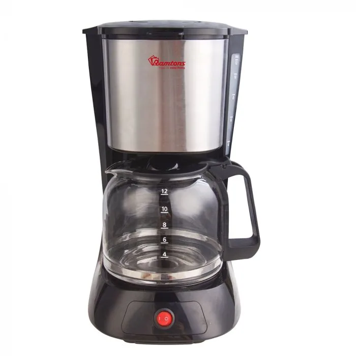 Ramtons RM/193 1.5L Coffee Maker – Fast Brewing, Glass Carafe, Auto Shut-Off, Home & Office Use
