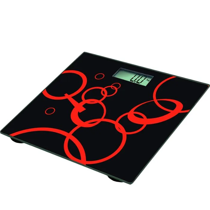 Ramtons Black and Red Bathroom Scale – RM/285