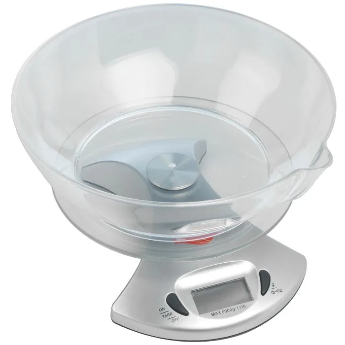 Ramtons Silver Kitchen Scale + Bowl, 5kg – RM/299