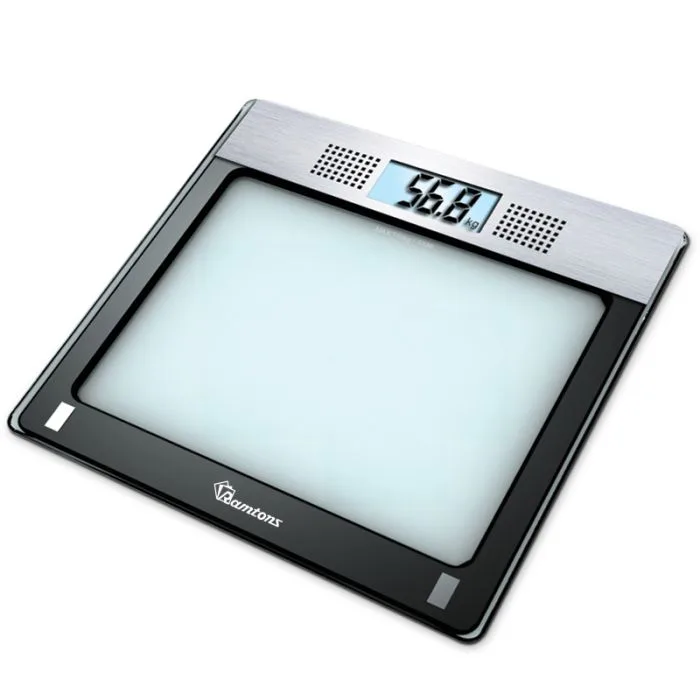 Ramtons Black and Silver Talking Bathroom Scale – RM/304