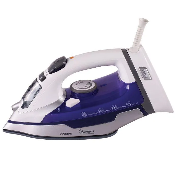 RM/488-Ramtons White and Purple, Steam and Dry Cordless Iron