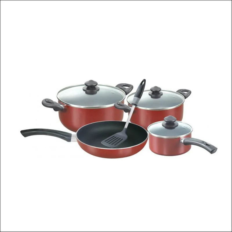 Ramtons Maroon 8 Piece Cookware Set Master Chef – RT/108