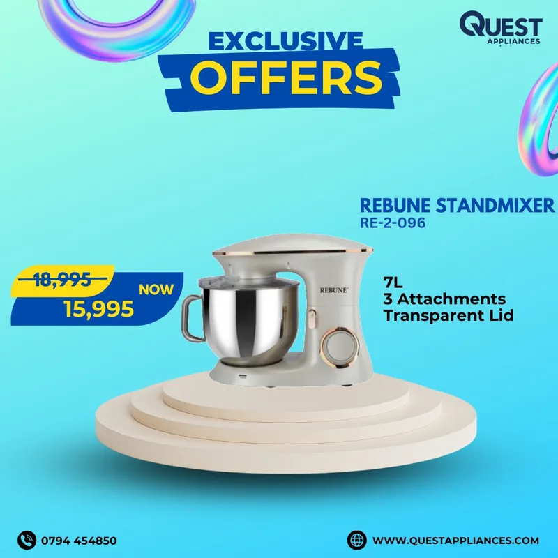 Rebune RE-2-068 Stand Mixer 7.0L