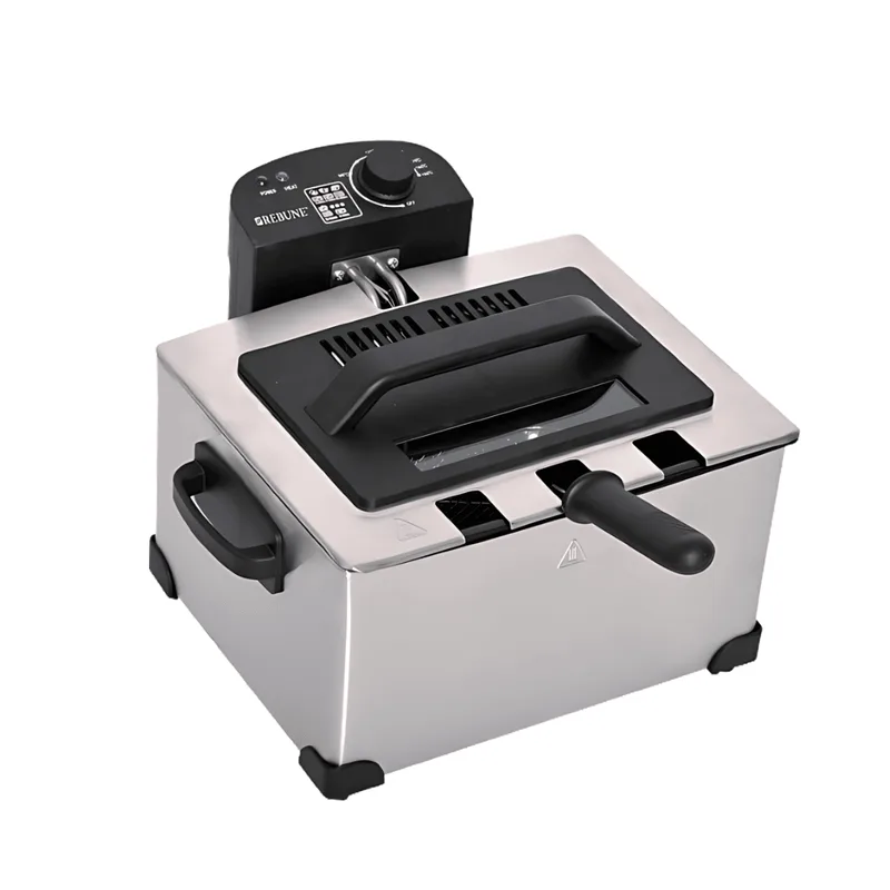 Rebune Electric Deep Fryer 5L with Dual Filter Lid and Removable Frying Pan 2000W
