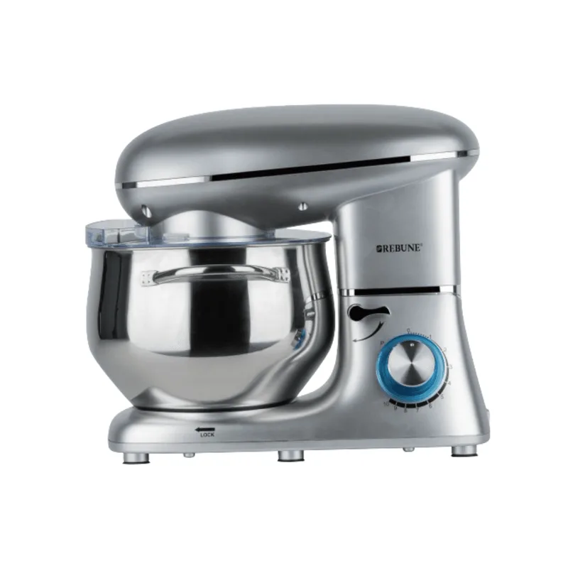 Rebune Electric Stand Mixer 7L Bowl with Handle 6 Speed Heavy Duty Kneading Mixer 1300W