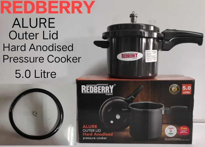 Redberry Hard Anodised Pressure Cooker 5L