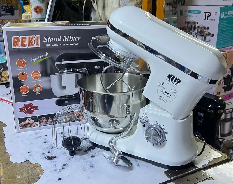 REKI commercial stand mixer 6L stainless steel bowl