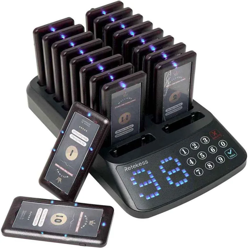 T115 Wireless Guest Pager System IP33 Waterproof for Restaurants | Wireless Pager System