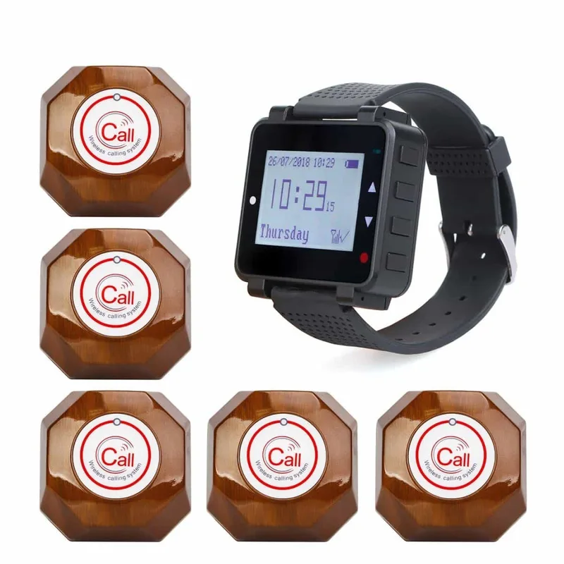 Retekess T128 Paging System Wrist Watch Receiver with Call Button