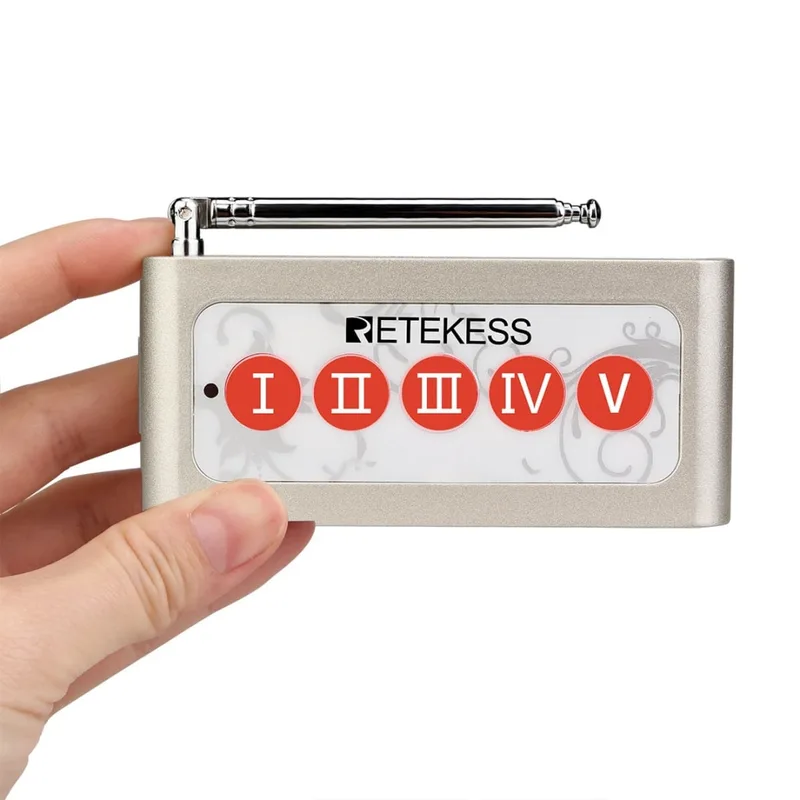 Increase Efficiency with Retekess TD005 Button for Restaurant Kitchen to Waiters communication