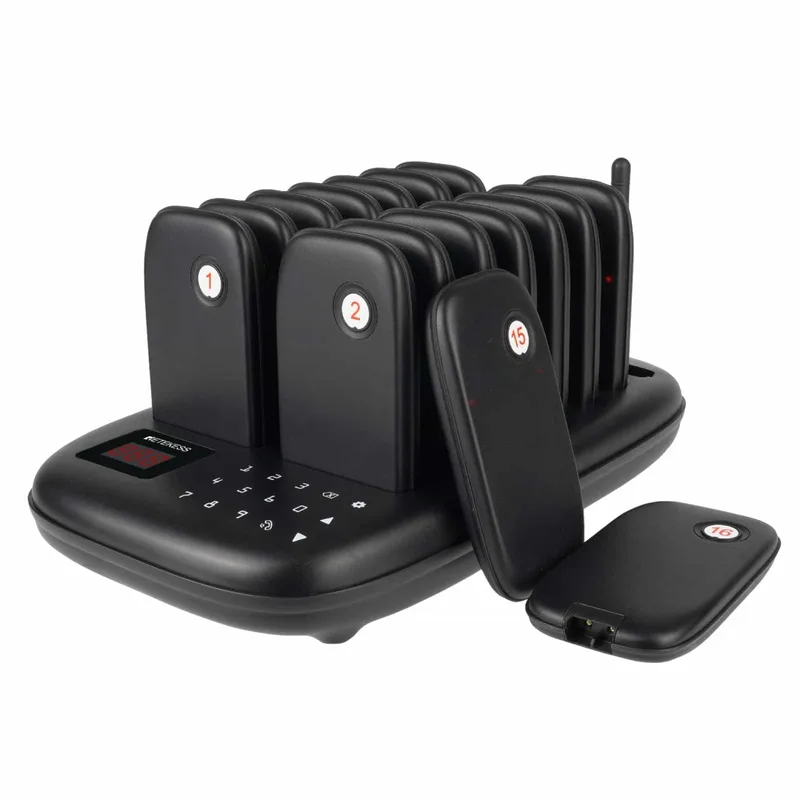 Retekess TD175 Vibrating Pager System, Instant Get Notifications, Affordable, 7 Prompt Ways, Suitable for Restaurant Industry