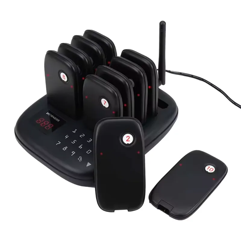 Retekess TD175S Wireless Restaurant Pager With 10 Pagers Portable Food Buzzer System