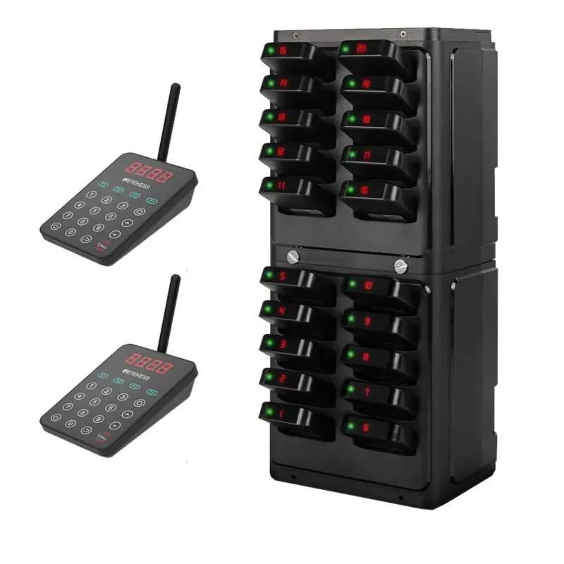 Retekess TD177 Dual Keyboard Paging System for Multi-Zone Calling in Restaurants, Bars, Clubs, Cafes