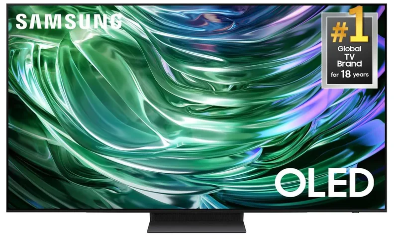Samsung QN77S90DAE 77-Inch OLED 4K Smart TV - Dolby Atmos, 144Hz Motion Xcelerator, Real Depth Enhancer, AI Upscaling, 2024 Model