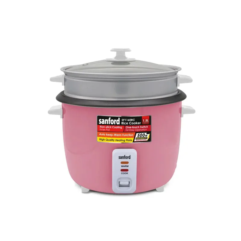 Sanford SF1160RC 1.5L Automatic Rice Cooker – Non-Stick Pot, Glass Lid & Keep Warm Function for Daily Cooking