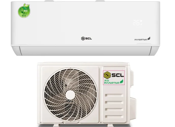 SCL Inverter Split Type Air Conditioner SCL-AC12IN01 – 12,000 BTU inverter cooling, R32 gas, low-noise operation, and energy-saving performance for ho