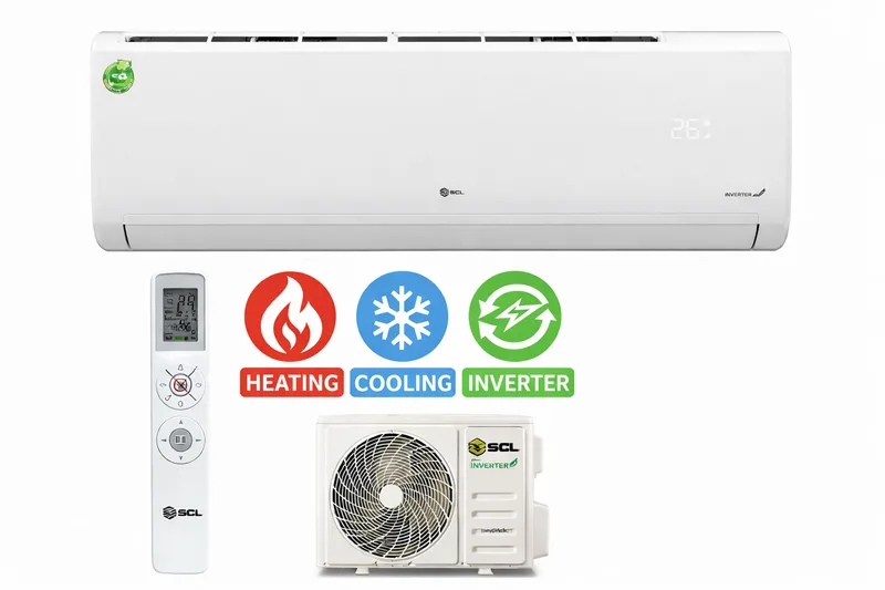 SCL 12000BTU SCL-AC12IN02CH INVERTER WITH HEAT PUMP SPLIT TYPE AIR CONDITIONER: SCL-AC12IN02CH