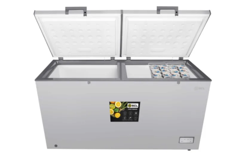 SCL 508L Chest Freezer SCL-CFD510G – Large-capacity chest freezer with powerful cooling, low-noise performance, and spacious storage for home or comme