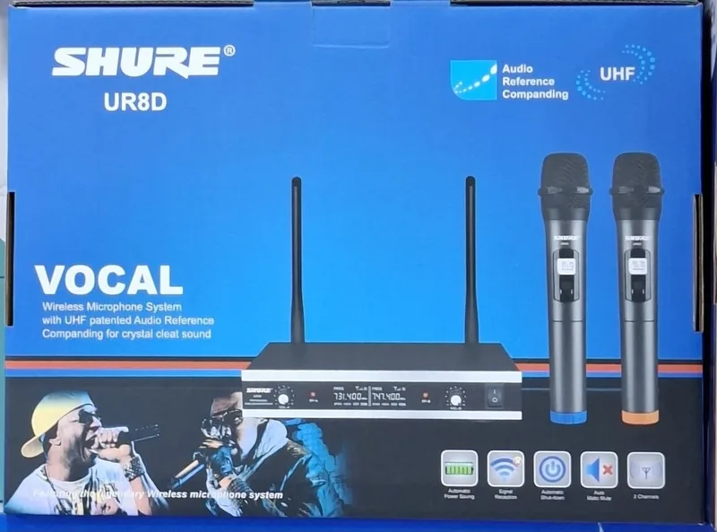 Shure UR8D Dual UHF Wireless Microphone System | Crystal Clear Vocal Audio