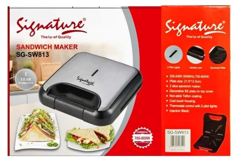 Signature 2 slice sandwich maker-SG-SW813